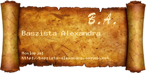 Baszista Alexandra névjegykártya